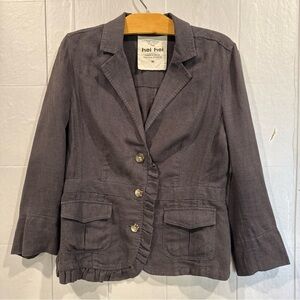 Anthropologie Hei Hei 100% Linen Blazer